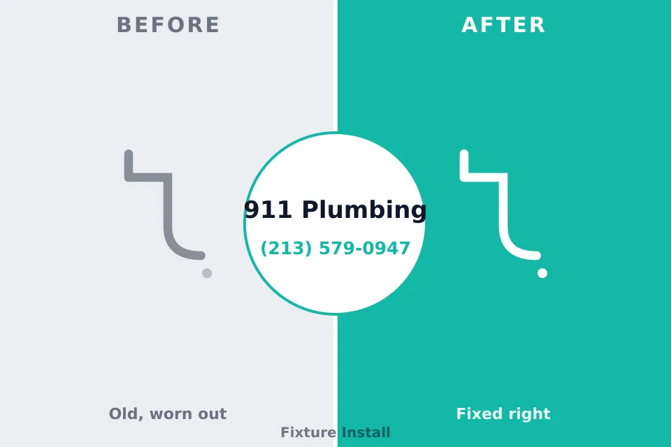 Before and after: plumbing repair Hobson City, AL